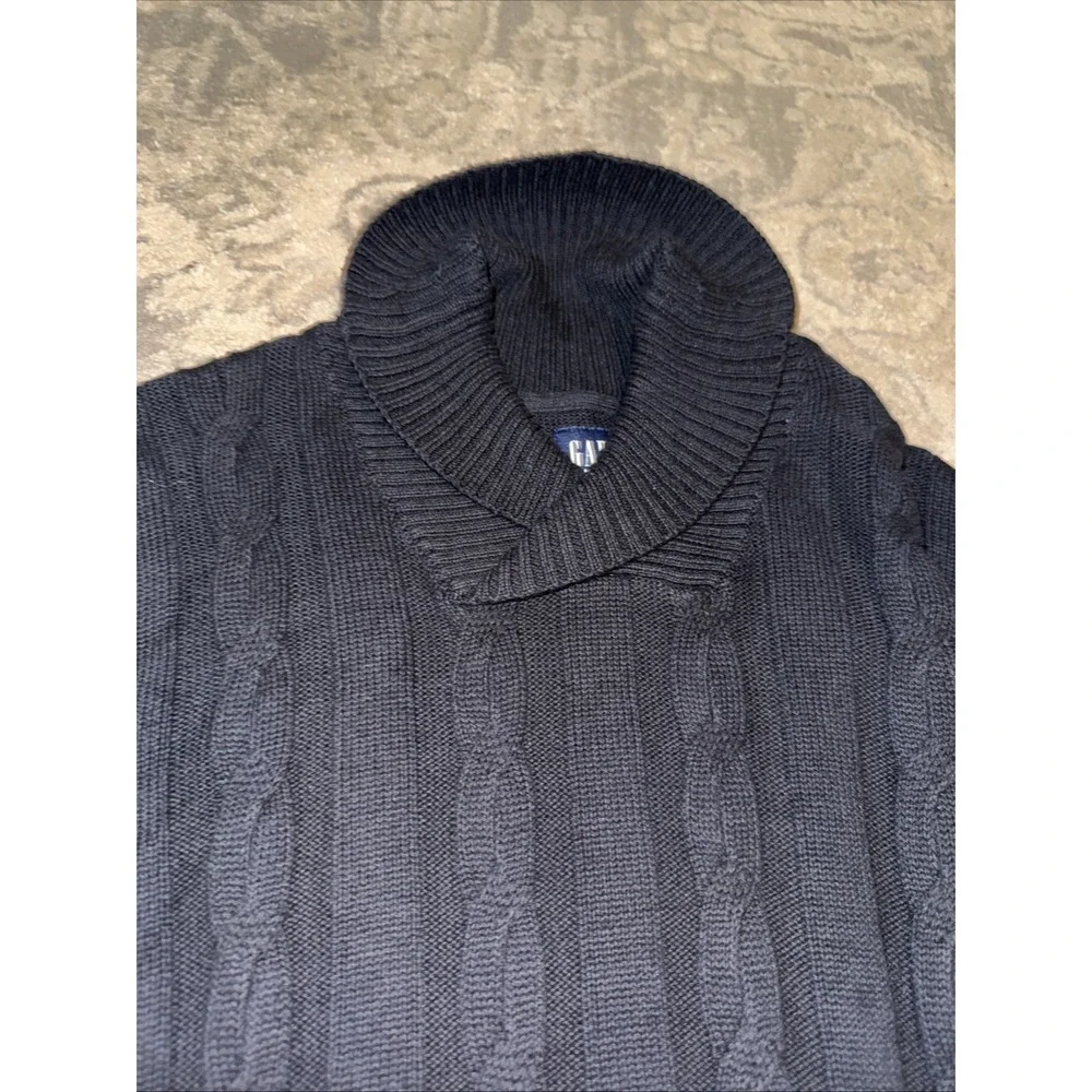 Gap Boys Black Cableknit Sweater‎ Gap Kids Sz XL 14-16 Fisherman New